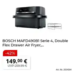 MediaMarkt BOSCH MAFD490B1 Serie 4, Double Flex Drawer Air Fryer Angebot