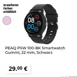 MediaMarkt PEAQ PSW 100-BK Smartwatch Angebot