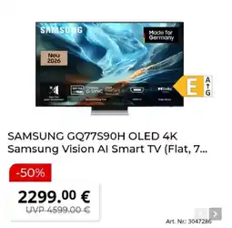 MediaMarkt SAMSUNG GQ77S90H OLED 4K Samsung Vision AI Smart TV Angebot