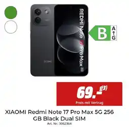 MediaMarkt XIAOMI Redmi Note 17 Pro Max 5G 256 GB Black Dual SIM Angebot