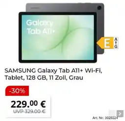 MediaMarkt SAMSUNG Galaxy Tab A11+ Wi-Fi, Tablet, 128 GB, 11 Zoll, Grau Angebot