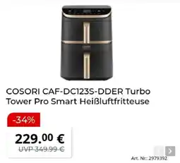 MediaMarkt COSORI Turbo Tower Pro Smart Heißluftfritteuse Angebot