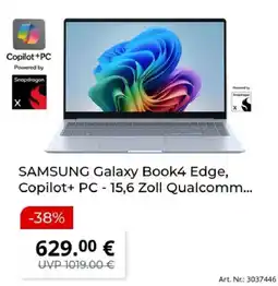 MediaMarkt SAMSUNG Galaxy Book4 Edge, Copilot+ PC - 15,6 Zoll Qualcomm Angebot