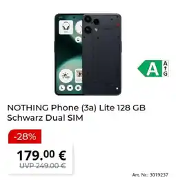 MediaMarkt NOTHING Phone (3a) Lite 128 GB Schwarz Dual SIM Angebot