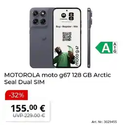 MediaMarkt MOTOROLA moto g67 128 GB Arctic Seal Dual SIM Angebot