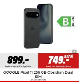 MediaMarkt GOOGLE Pixel 11 256 GB Obsidian Dual SIM Angebot