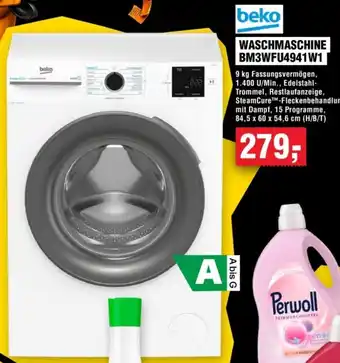 Beko waschmaschine BM3WFU4941W1