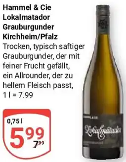 Globus Hammel & Cie Lokalmatador Grauburgunder Kirchheim/Pfalz Angebot