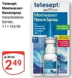 Globus tetesept Meerwasser-Nasenspray Angebot
