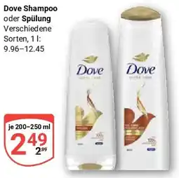 Globus Dove Shampoo oder Spülung Angebot