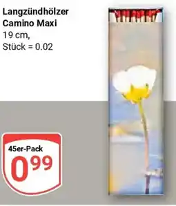 Globus Langzündhölzer Camino Maxi Angebot