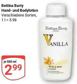 Globus Bettina Barty Hand- und Bodylotion Angebot