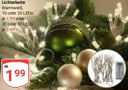 Globus Lichterkette Warmweiß Angebot