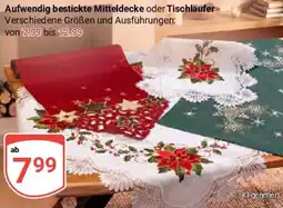 Globus Aufwendig bestickte Mitteldecke oder Tischläufer Angebot