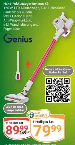 Globus Genius Hand-/Akkusauger Invictus X3 Angebot