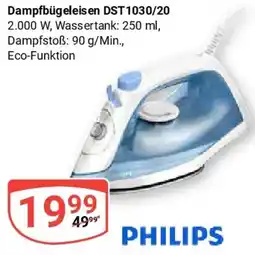 Globus Dampfbügeleisen DST1030/20 PHILIPS Angebot