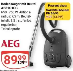 Globus AEG Bodensauger mit Beutel AB31C1GG Angebot