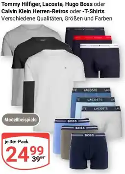 Globus Tommy Hilfiger, Lacoste, Hugo Boss oder Calvin Klein Herren-Retros oder T-Shirts Angebot