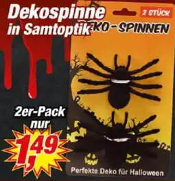 Posten Börse Dekospinne in Samtoptik Angebot