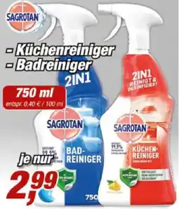 Posten Börse SAGROTAN 2IN1 Küchen- und Badreiniger Angebot