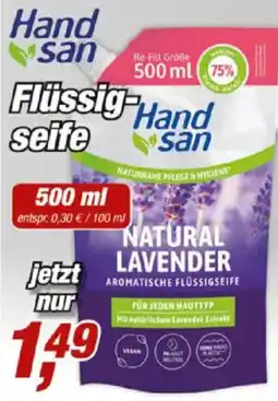 Posten Börse Hand san Flüssigseife NATURAL LAVENDER Angebot