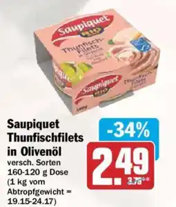 AEZ Saupiquet Thunfischfilets in Olivenöl Angebot