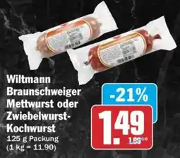 AEZ Wiltmann Braunschweiger Mettwurst oder Zwiebelwurst-Kochwurst Angebot