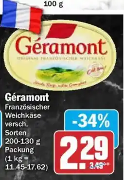 AEZ Géramont Französischer Weichkäse Angebot