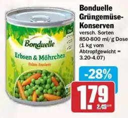 AEZ Bonduelle Grünkrautgemüse-Konserven Angebot