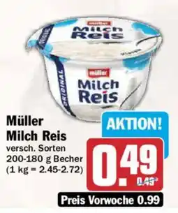 AEZ Müller Milch Reis Angebot