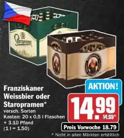 AEZ Franziskaner Weissbier oder Staropramen Angebot