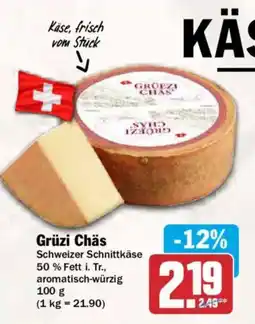 AEZ Grüzi Chäs Schweizer Schnittkäse Angebot