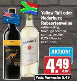 AEZ Yellow Tail oder Nederburg Rebsortenweine Angebot