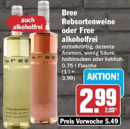 AEZ Bree Rebsortenweine oder Free alkoholfrei Angebot