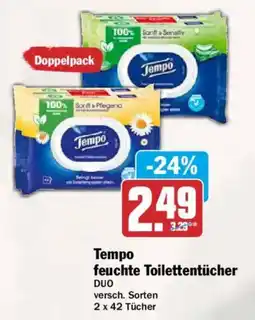 AEZ Tempo feuchte Toilettentücher DUO Angebot