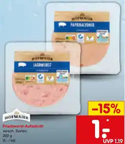 Netto Marken-Discount HOFMAIER Frischwurst-Aufschnitt Angebot