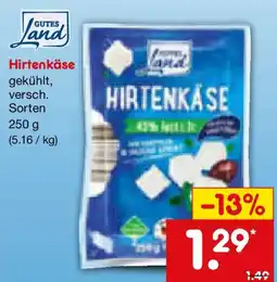 Netto Marken-Discount GUTES Land Hirtenkäse Angebot
