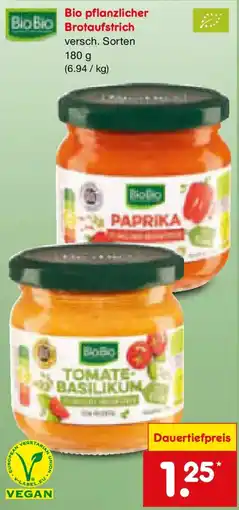 Netto Marken-Discount Bio pflanzlicher Brotaufstrich Angebot