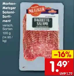 Netto Marken-Discount Marken-Metzger Salami Sortiment Angebot