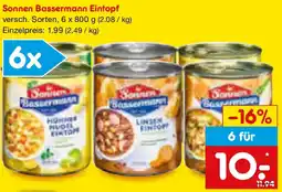 Netto Marken-Discount Sonnen Bassermann Eintopf Angebot
