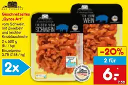 Netto Marken-Discount GUT PONHOLZ Geschnetzeltetes „Gyros Art" Angebot