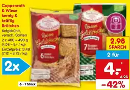 Netto Marken-Discount Coppenrath & Wiese kernig & kräftig Brötchen Angebot
