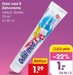 Netto Marken-Discount Odol med 3 Zahncreme Angebot
