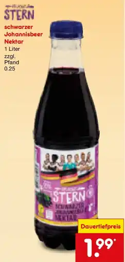 Netto Marken-Discount Stern schwarzer Johannisbeer Nektar Angebot
