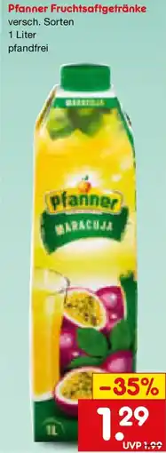 Netto Marken-Discount Pfanner Fruchtsaftgetränke Angebot