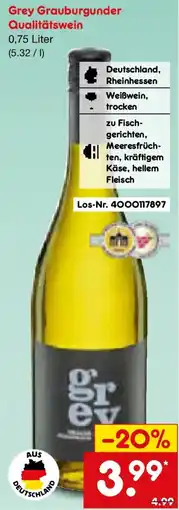 Netto Marken-Discount Grey Grauburgunder Qualitätswein Angebot