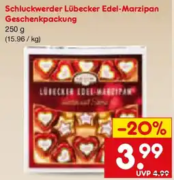 Netto Marken-Discount Schluckwerder Lübecker Edel-Marzipan Geschenkpackung Angebot