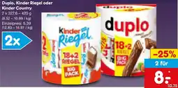 Netto Marken-Discount Duplo, Kinder Riegel oder Kinder Country Angebot