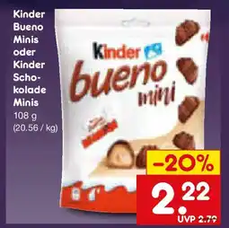 Netto Marken-Discount Kinder Bueno Minis oder Kinder Schokolade Minis Angebot