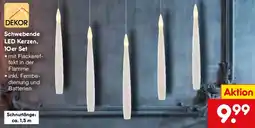 Netto Marken-Discount DEKOR Schwебende LED Kerzen 10er Set Angebot
